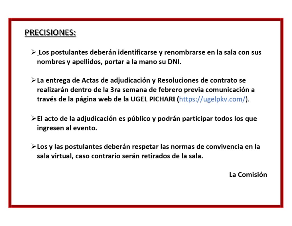 COMUNICADO 003: PROCESO DE ADJUDICACIÓN CONTRATA DOCENTE 2021 POR ...